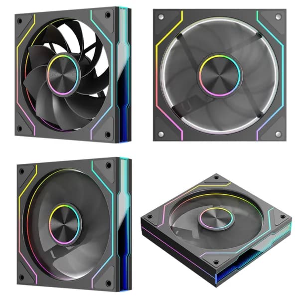 ARGB-вентилятор для корпуса Prizm 9 PRO, 120 мм, PWM, тихий, с поддержкой синхронизации подсветки