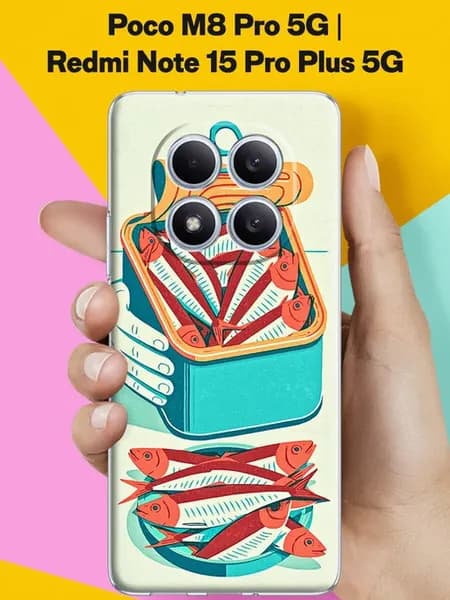 Чехол на Note 15 Pro Plus 5G Poco M8 Pro 5G принт