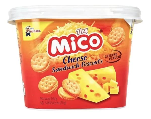 Печенье Tiny Mico Cheese Sandwich Biscuits со вкусом сыра, 72 г