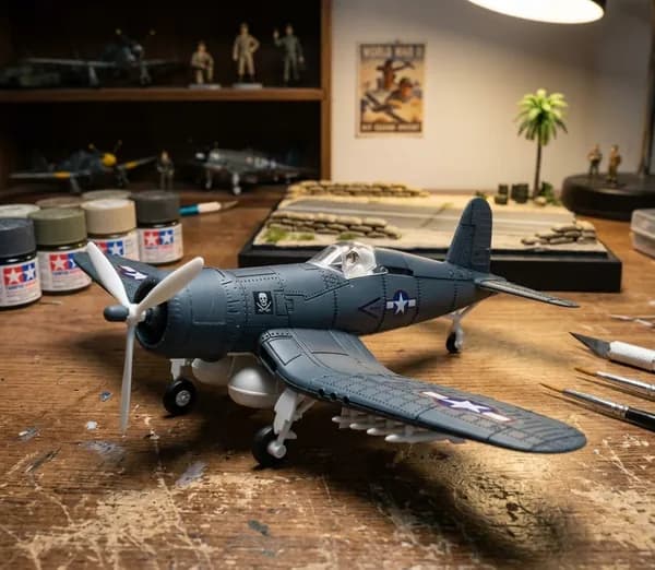 Сборная модель палубного истребителя Чанс-Воут F4U Корсар 1:48 ВВС США Серый