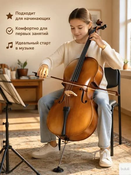 ANTONIO LAVAZZA CL-280A 3/4 Виолончель из цельного дерева, чехол и смычок в комплекте