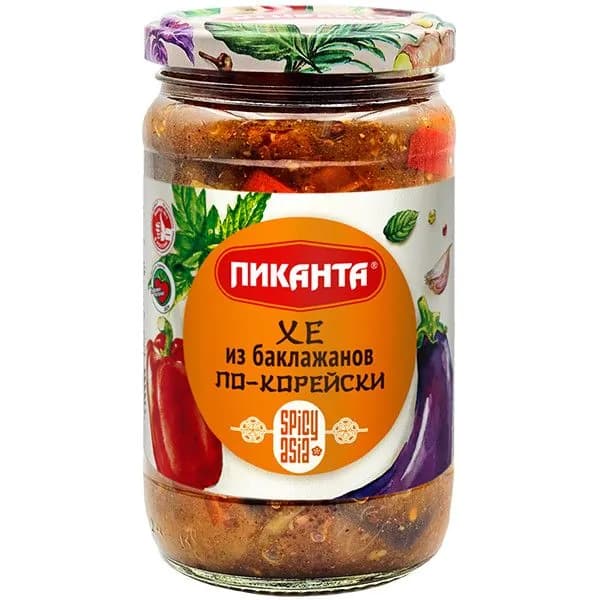 Хе из баклажанов Пиканта по-корейски, 360 г