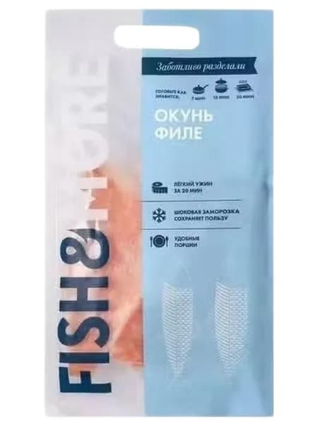 Окунь Fish & More замороженный с кожей филе 500 г
