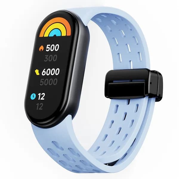 Силиконовый магнитный ремень для спортивных часов для Xiaomi MiBand 8 9 10