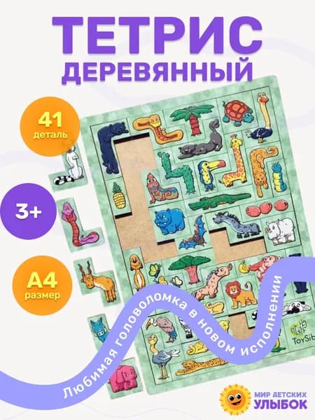 Тетрис деревянный, головоломки для детей, катамино