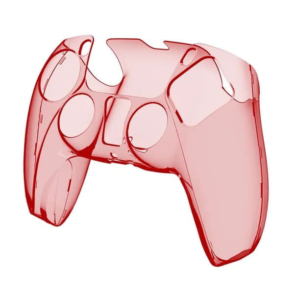 Прозрачный защитный чехол для контроллера PS5, красный