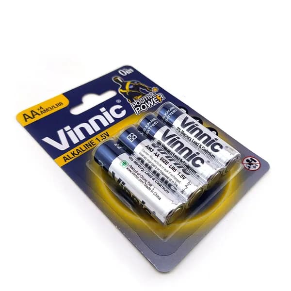 Батарейка (4шт) VINNIC LR6 AA 1.5В щелочная (алкалиновая)