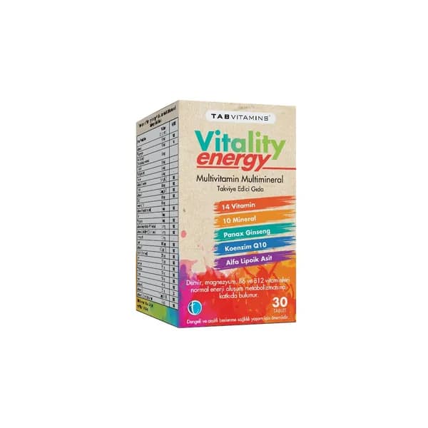 TabVitamins Vitality Energy мультивитамины и мультиминералы 30 таблеток