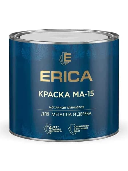 Краска масляная Erica МА-15 универсальная глянцевая, синяя, 1.8 кг