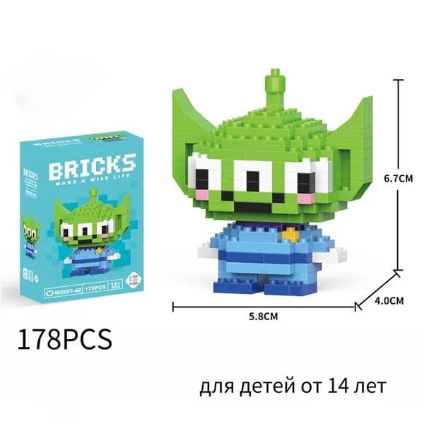 Сборная модель в цветной коробке, мелкие детали, конструктор, 3D фигурка мультфильма, игрушка для детей, подарок на День защиты детей, подарок на выпускной