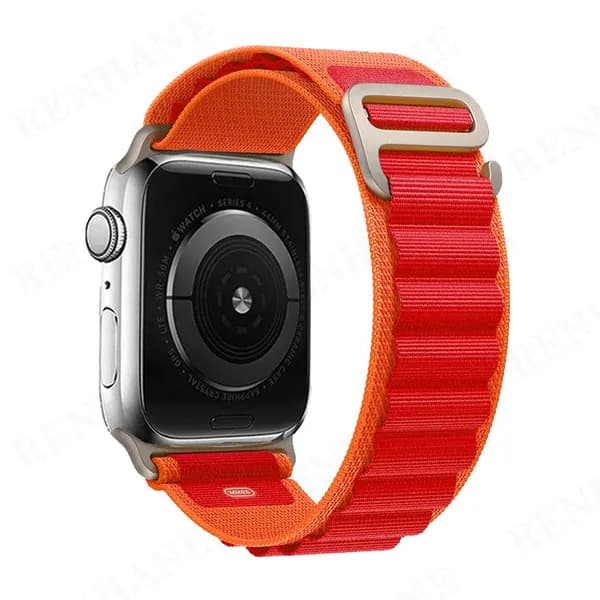 Тканевый ремешок для смарт-часов Apple Watch Series 1-10 и SE 38mm , 40mm , 41mm / Нейлоновый браслет Альпийская петля ремень для умных часов Эпл Вотч