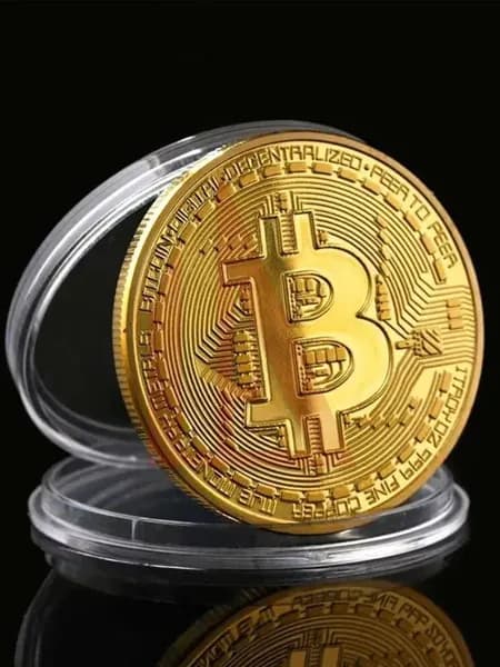 Сувенирная монета Биткоин (Bitcoin) BTC, монетка биткойн