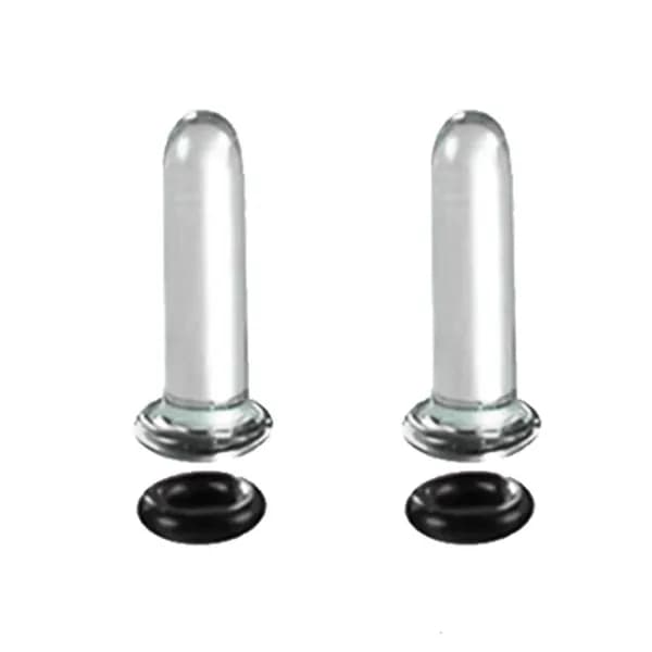 Стеклянные тоннели для ушей, Черный - 4mm