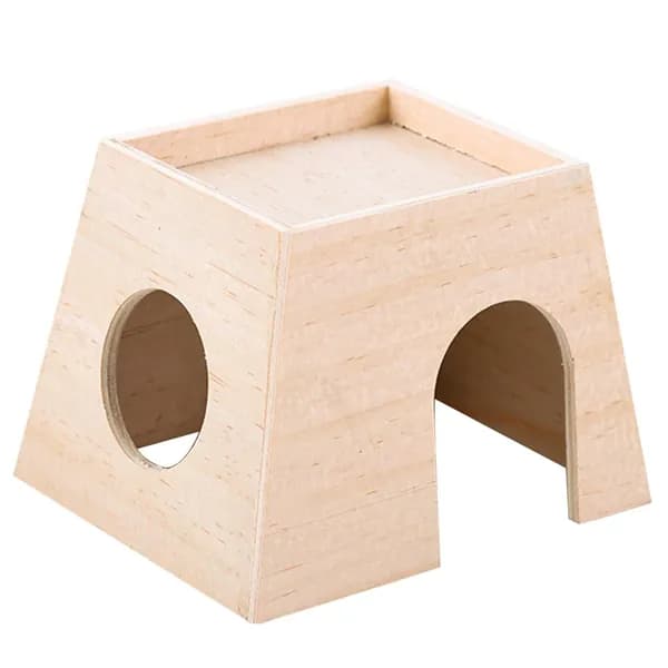 Деревянный домик для хомяка, укрытие и среда обитания для мини-песчанок и молодых шиншилл