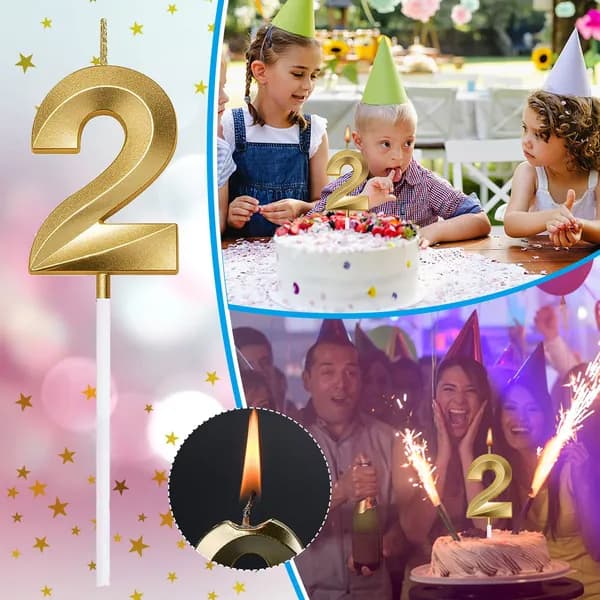 3,88 рубля Свечи для торта цифра 2, 1 шт