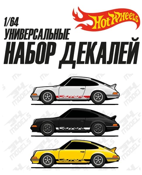 Набор универсальных декалей для Hot Wheels Carrera