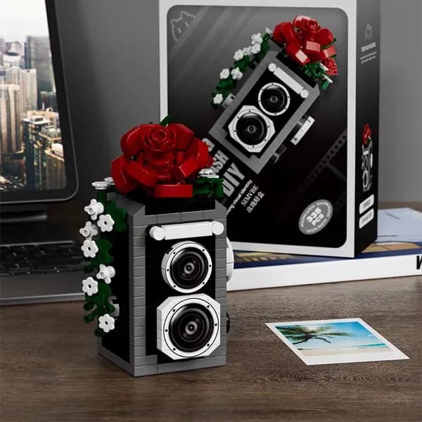 Строительные блоки серии Mirror flower camera, совместимые, от 6 лет + детские игрушки
