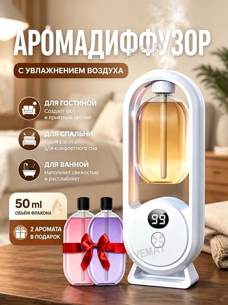 Аромадиффузор ультразвуковой J02614A, белый