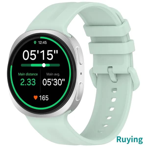 Силиконовый ремешок для Samsung Galaxy Watch9 и Watch8, 44 мм, светло-зелёный