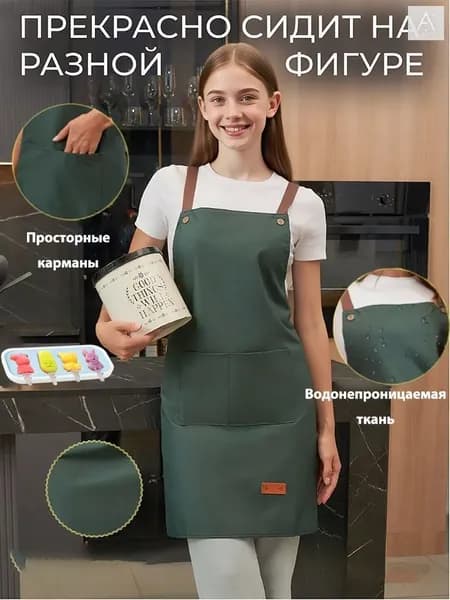фартук кухонный рабочий непромокаемый с карманами