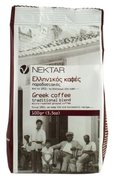 Традиционный Греческий Кофе Nektar, 100г / Средней обжарки, Молотый, Греция