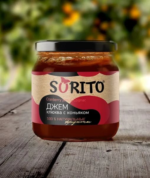 Джем SORITO клюква с коньяком