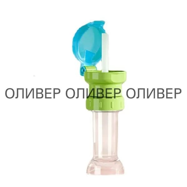 Крышка-непроливайка с силиконовой трубочкой для малышей, Зеленый