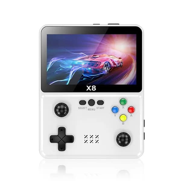 C6(P N S G) Игровая Консоль X8 В Стиле Ретро С 4-Дюймовым Экраном IPS И Портативным Игровым Плеером Белого Цвета