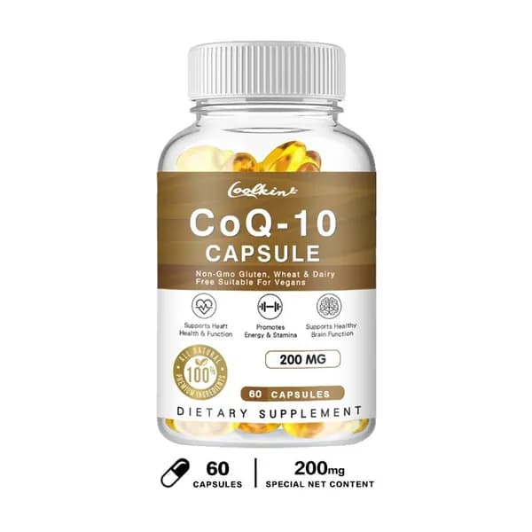 Капсулы Carekin с коэнзимом Q10 - содержат растительную целлюлозу и диоксид кремния - защищают здоровье сердечно-сосудистой системы