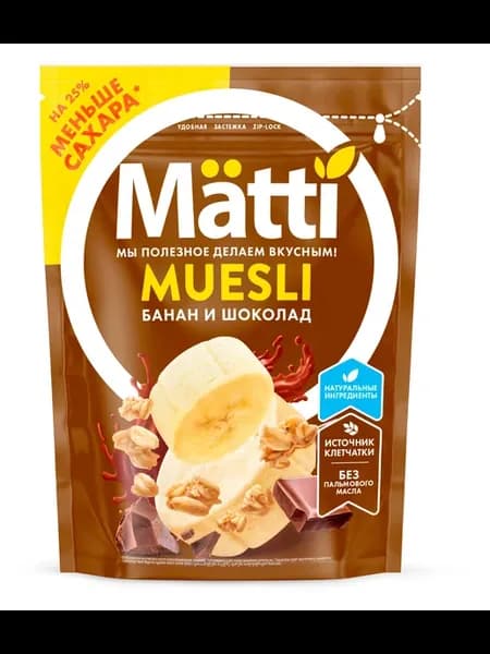 Мюсли банан и шоколад, 250 г