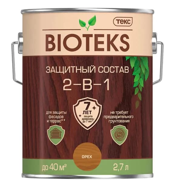 Состав защитный BIOTEKS алкидный 2,7 л орех
