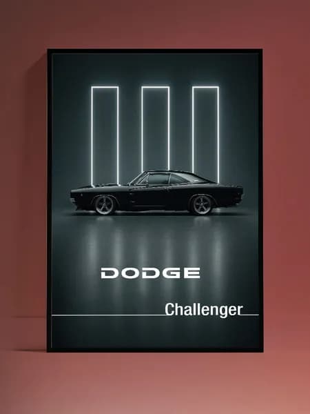 Постер на стену Dodge Challenger без рамы (29,7х42см)