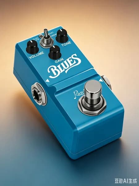 Rowin LN-321 BLUES, мини-педаль блюзового овердрайва для гитары и бас-гитары, два режима FAT/NORMAL, истинный байпас