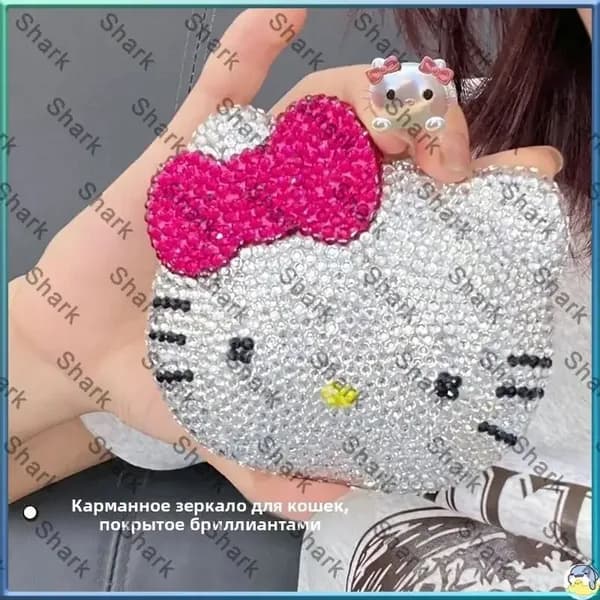 Алмазная мозаика Hello Kitty зеркало набор для творчества