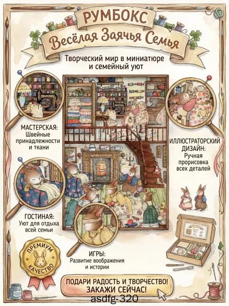 Румбокс-Антистресс "Весёлая заячья семья"