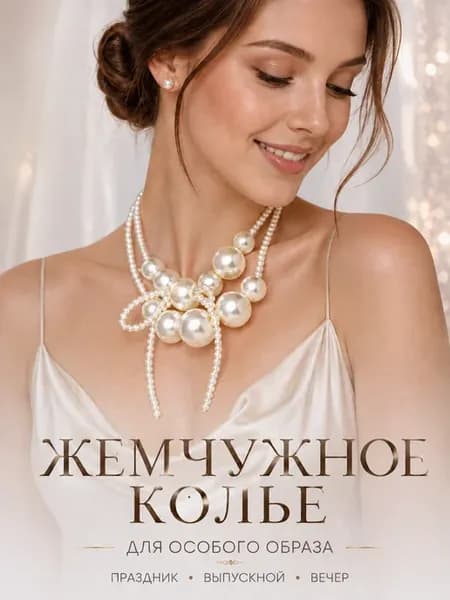 Бусы из жемчуга колье чокер ожерелье на шею