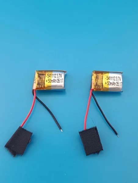 Аккумулятор подходит для беспроводных наушников Awei T10C 3.7v 50mAh (2шт комплект) 2 провода с платой (совместимая батарея универсальная) Терабайт Маркет