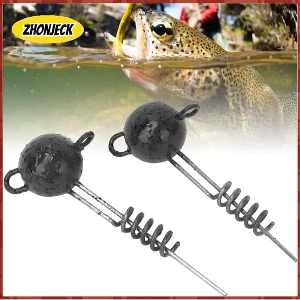 Screw Fixed Sinkers Fishing Lure, Удобные и эффективные, для использования с мягкими червями на рыбалке 10G
