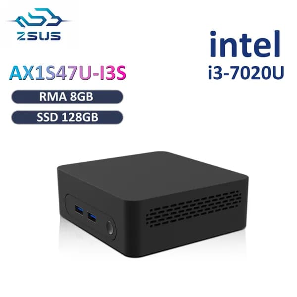 Мини-ПК (Intel Core i3-7020U, RAM 8 ГБ, SSD 256 ГБ, Intel HD Graphics 620, Windows 11 Home), i7-4650, черный