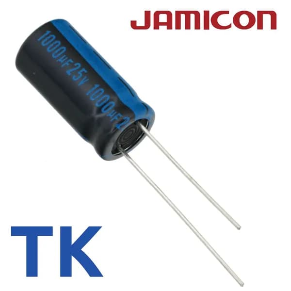 1000мкФ 25В / TK / 10x20 / 105 С / конденсатор электролитический (5шт)
