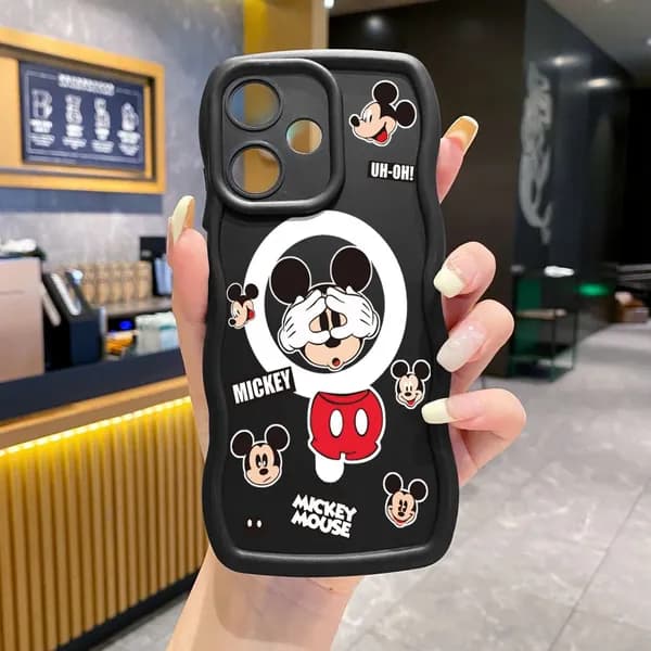 Чехол на Realme C61/Realme C63/Realme Note 60/NARZO N63 Забавная шутка с микки маусом "Mickey" Корпус телефона с волновой рамкой защищен от сбрасывания