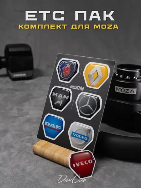 Грузовые ETS стикеры для игровых рулей Moza ES R3 R5 R9 R12 R21, версия для ETS 2, для ATS, для симулятора дальнобоя
