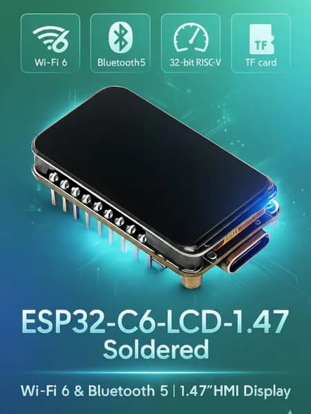 Плата ESP32-C6 LCD-1.47 Pre-soldered