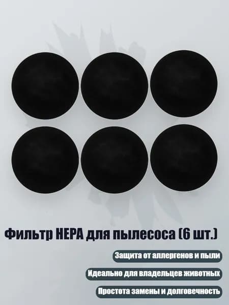 Фильтр HEPA для пылесоса (6 шт.)