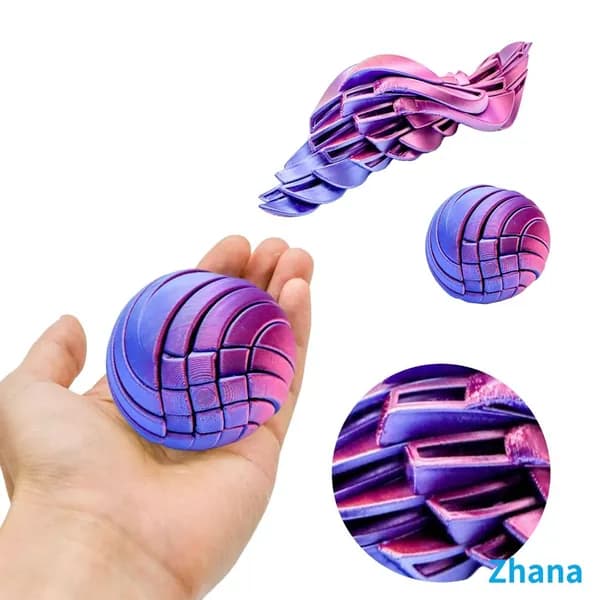 3D-печать шар для релаксации круглой формы с зубчатым механизмом, диаметр 5,4 см