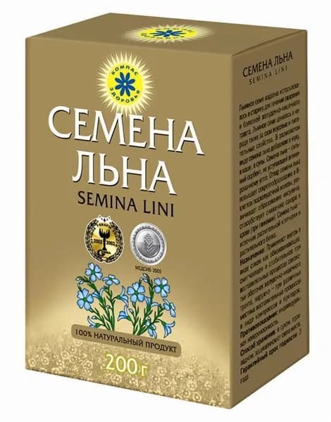 Льна семя Компас здоровья, 200г