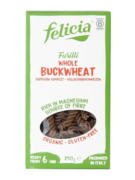 Макароны Felicia спиральки из гречневой муки  без глютена, 250г