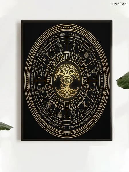 Постер "руны викингов", 40 см х 30 см