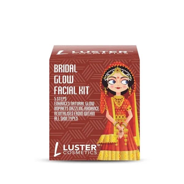 LUSTER Bridal Facial Kit Набор: Пенка-скраб для умывания, Массажный гель для лица, Массажный крем, маска и сыворотка для лица 45г