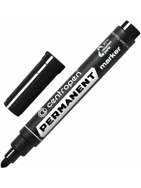 Маркер спиртовой Centropen 8566, перманентный, черный